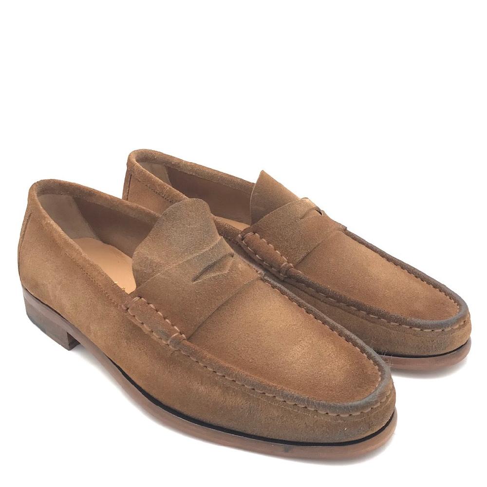 Zulian Calzature Mocassino in velour taupe Promozione