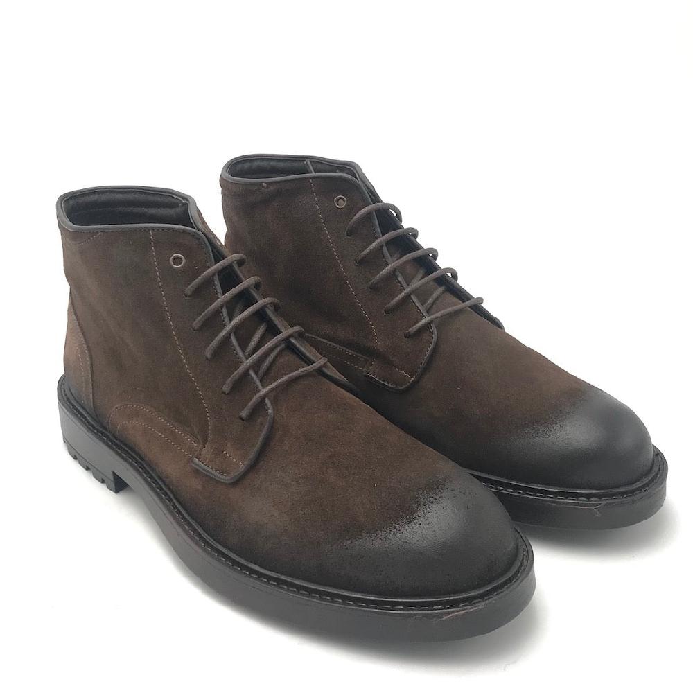 Zulian Calzature Stivaletto in crosta anticata terra Promozione Limitata