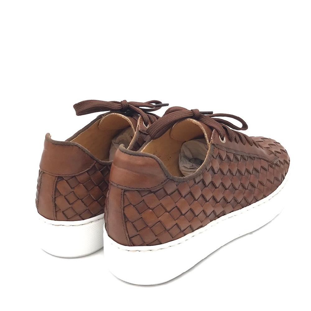 Zulian Calzature Sneakers intrecciata cuoio Presa