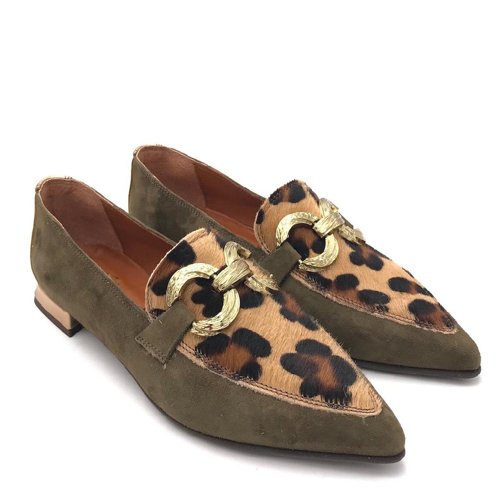 Zulian Calzature Mocassino macula leo verde Vendite Flash