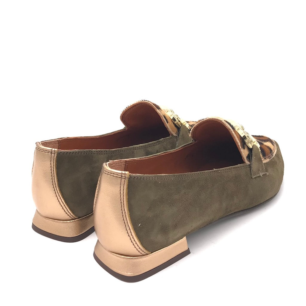 Zulian Calzature Mocassino macula leo verde Vendite Flash
