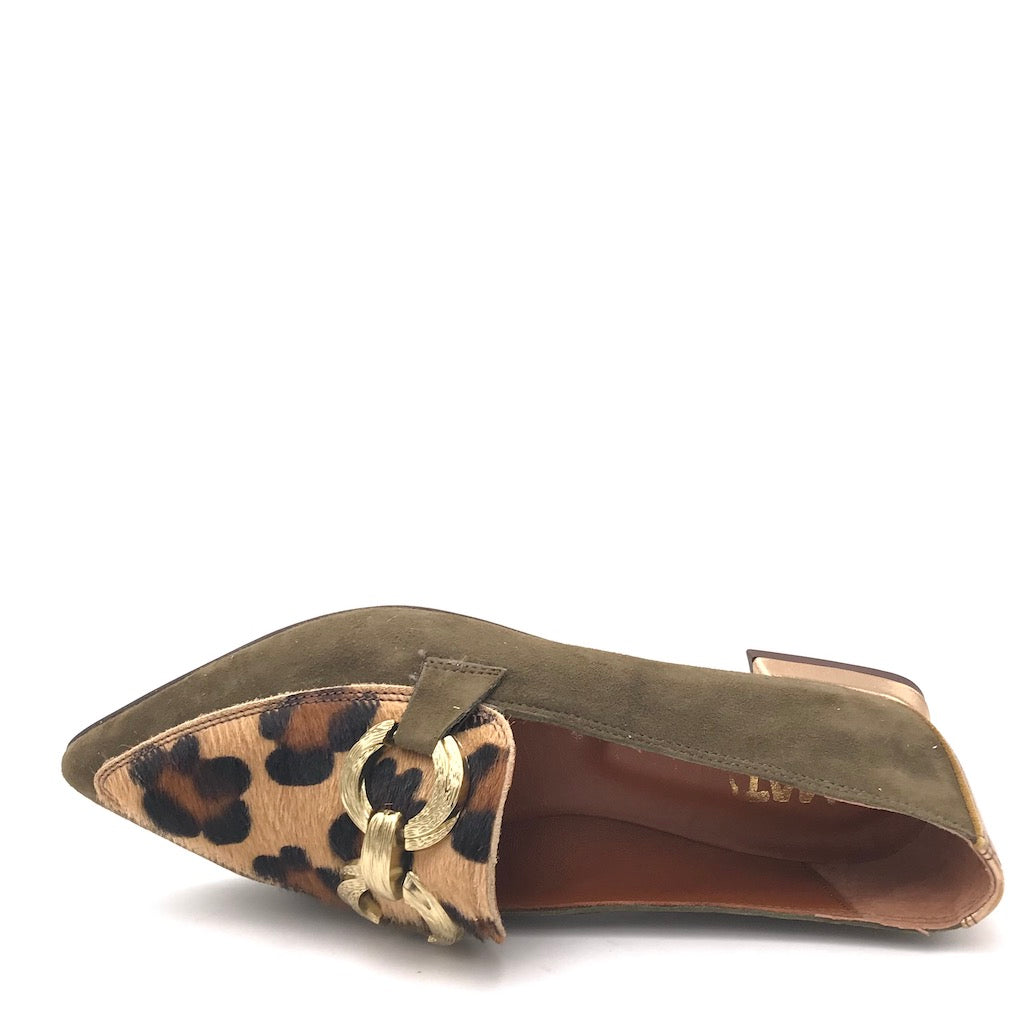 Zulian Calzature Mocassino macula leo verde Vendite Flash