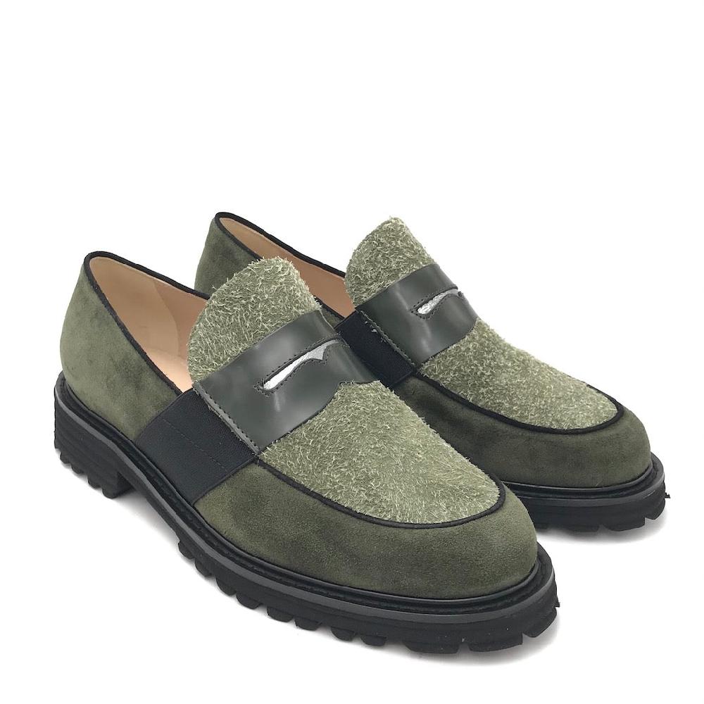 Zulian Calzature Mocassino Lina verde Negozio