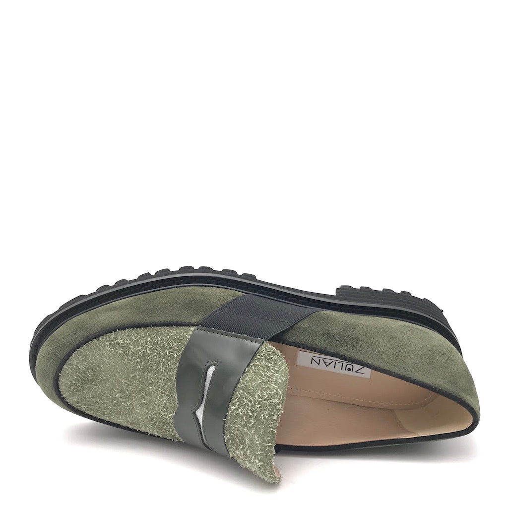 Zulian Calzature Mocassino Lina verde Negozio