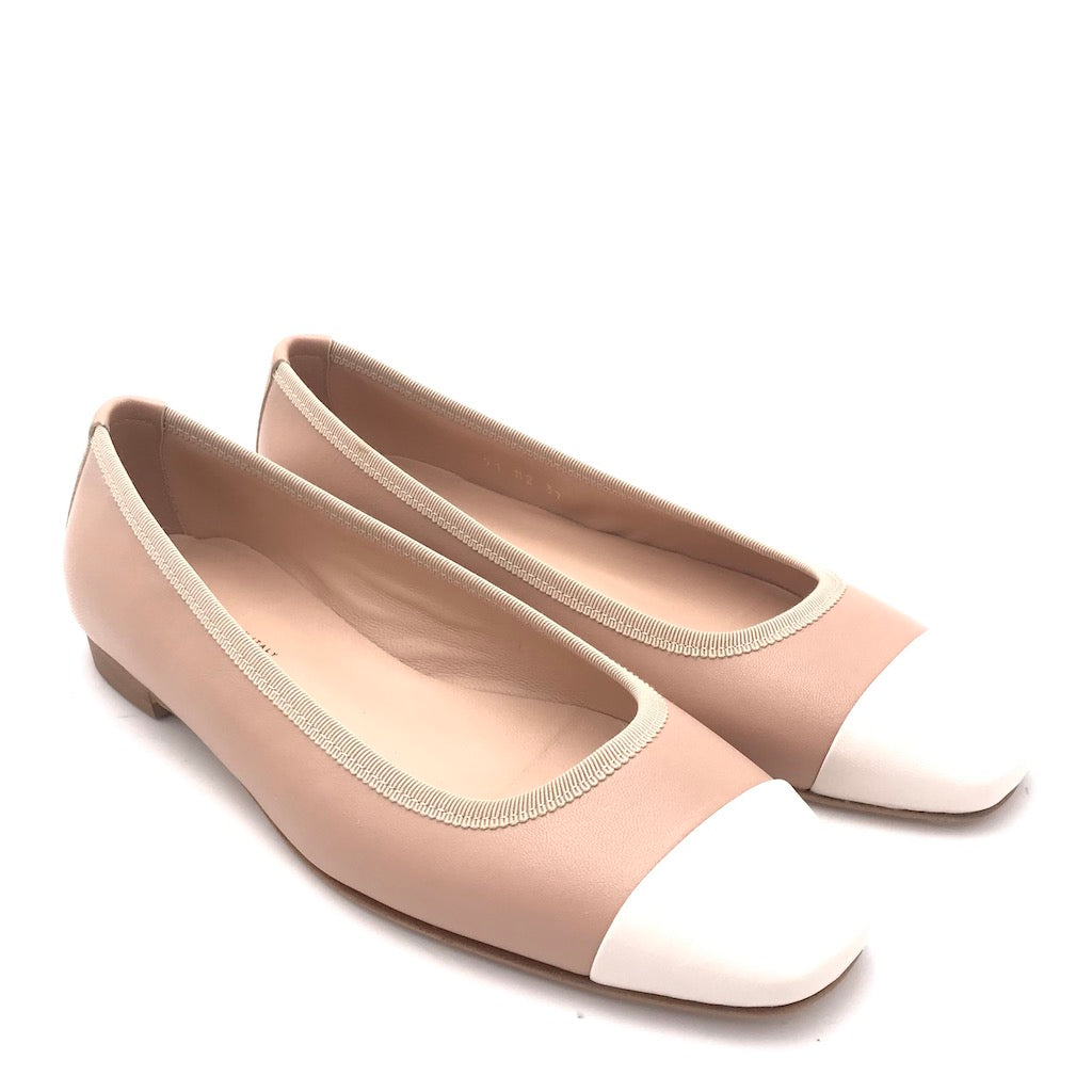 Zulian Calzature Ballerina bi-colore cipria Italia