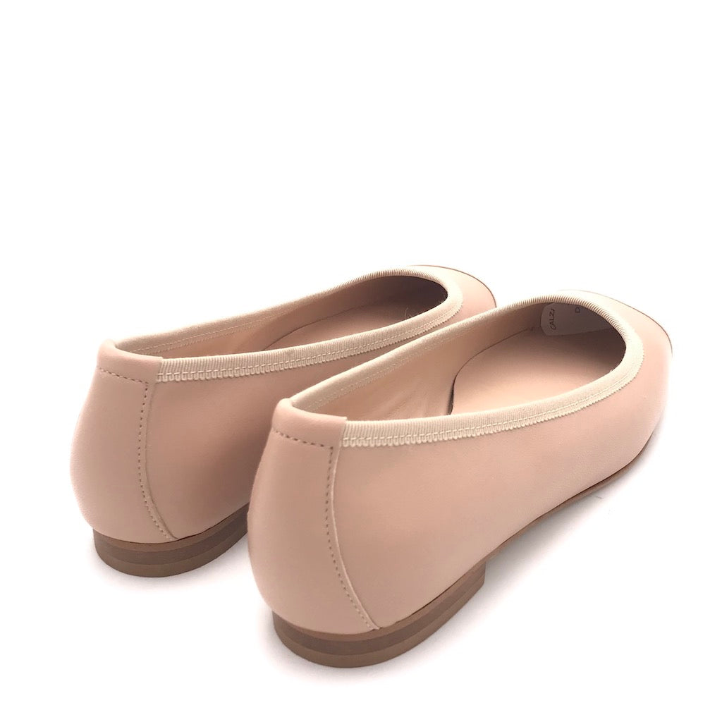 Zulian Calzature Ballerina bi-colore cipria Italia