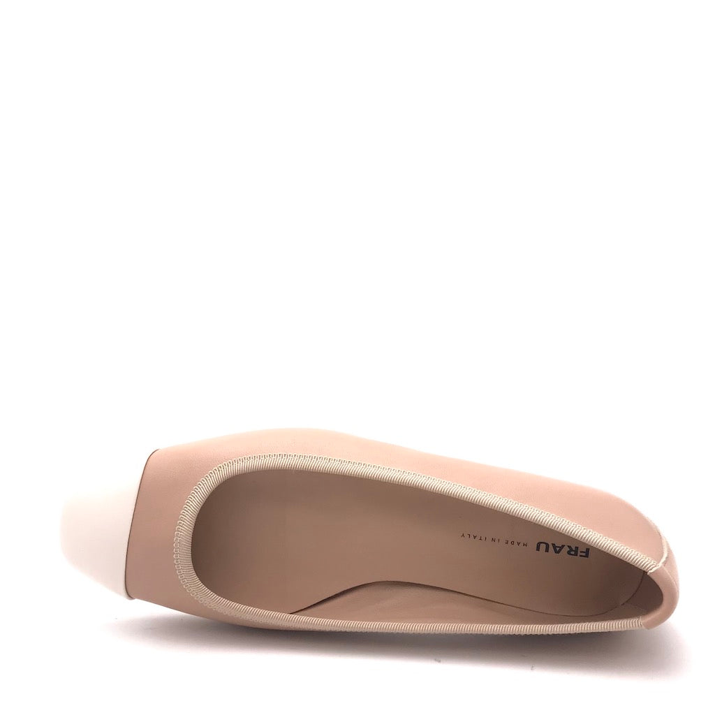 Zulian Calzature Ballerina bi-colore cipria Italia