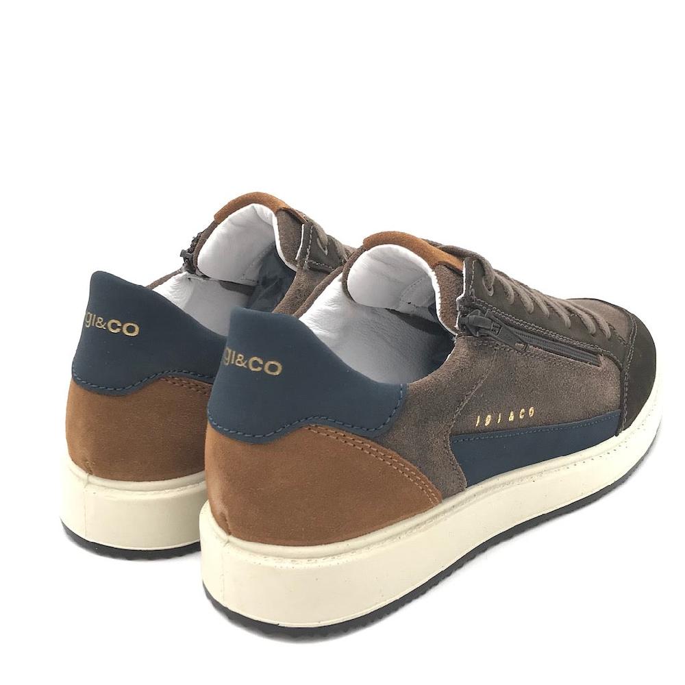 Zulian Calzature Sneakers Santiago camoscio marrone-blu Consegna Veloce