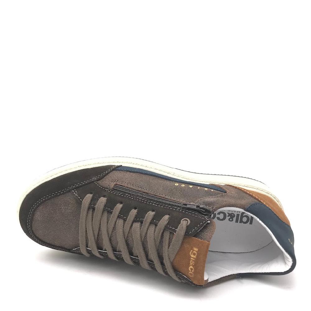 Zulian Calzature Sneakers Santiago camoscio marrone-blu Consegna Veloce