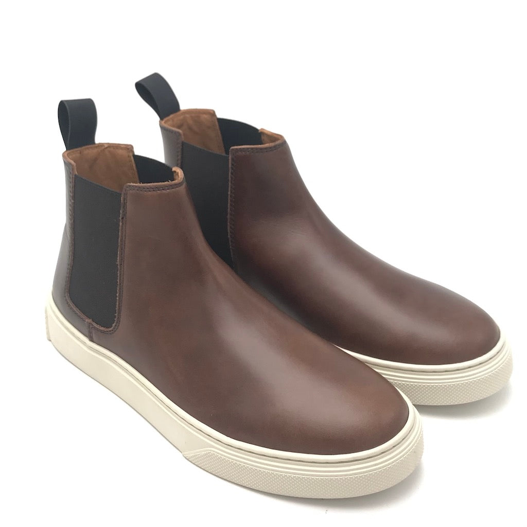 Zulian Calzature Beatles in pelle coffee In Vendita