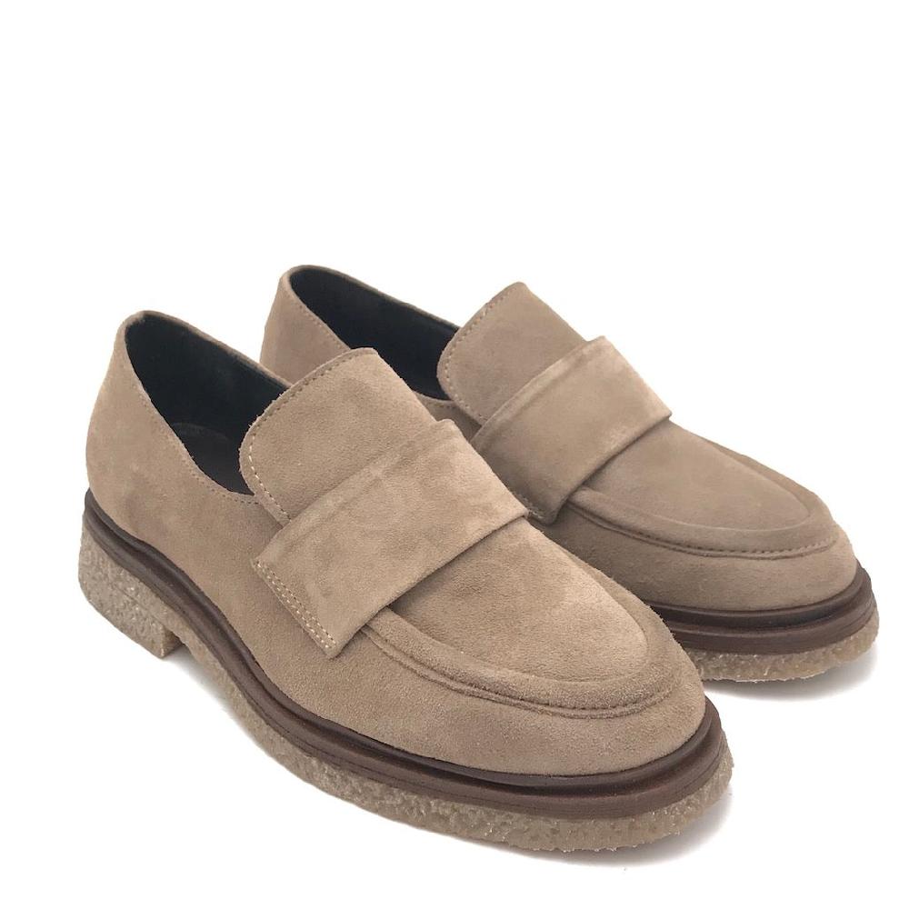 Zulian Calzature Mocassino Kipp in crosta taupe Vendita