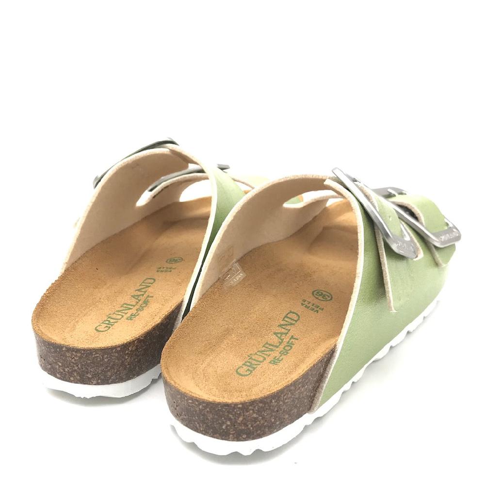 Zulian Calzature Ciabatta Sara doppia fibbia verde Soddisfazione Garantita