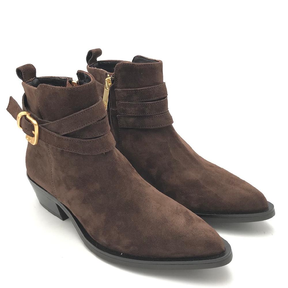 Zulian Calzature Texano in crosta moro Prezzo Ridotto