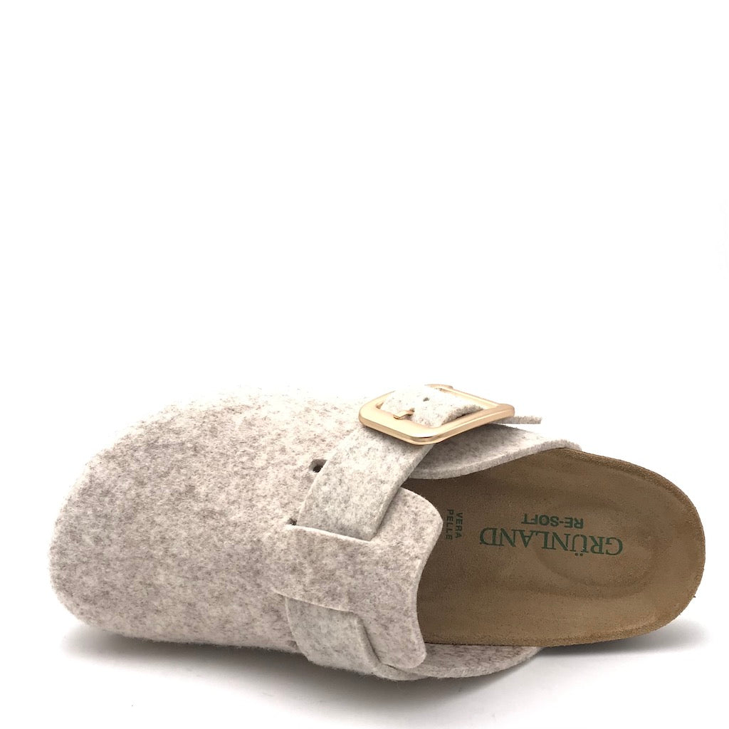 Zulian Calzature Ciabatta Sara in lana cotta marmo Presa