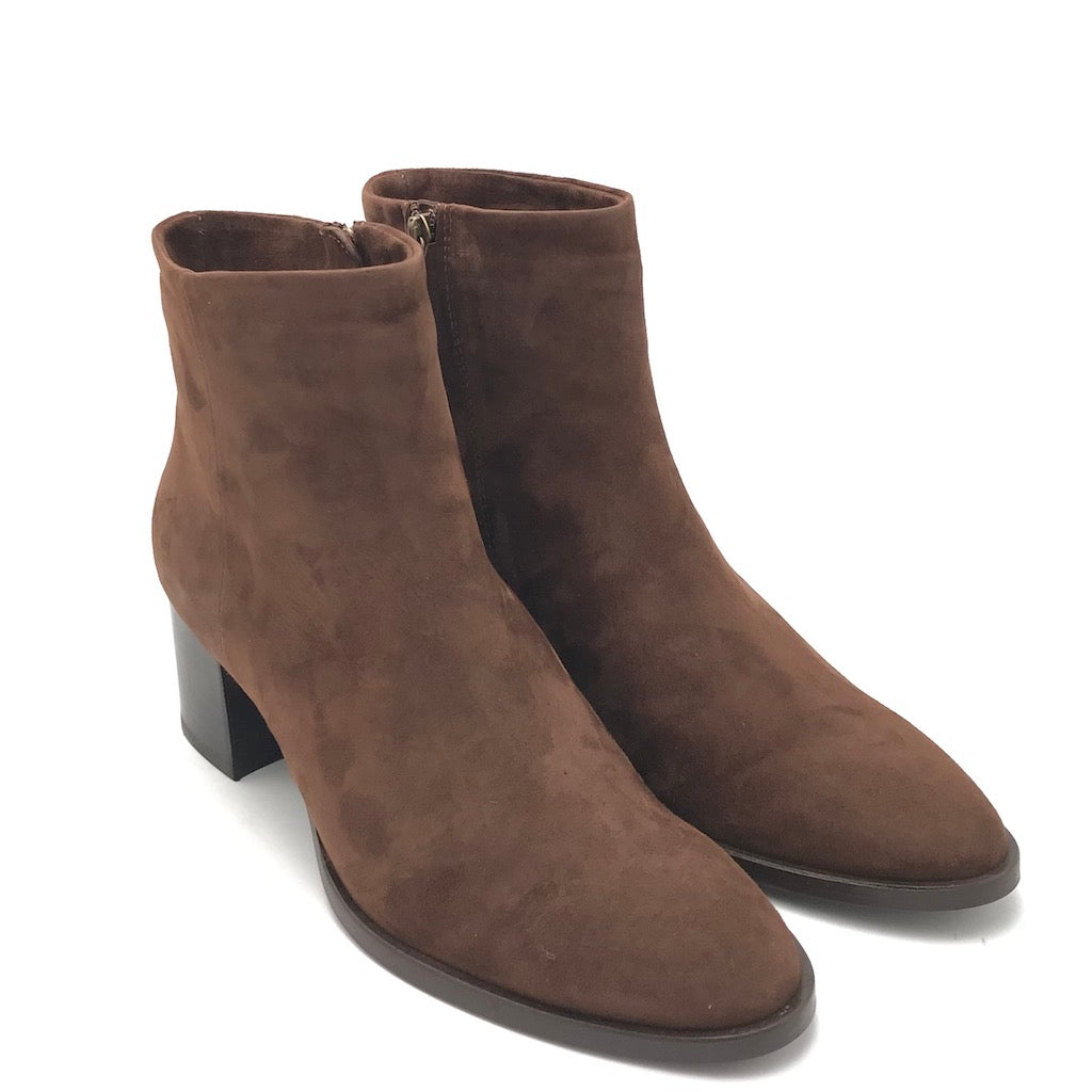 Zulian Calzature Tronchetto classico camoscio marrone Saldi Di Fabbrica