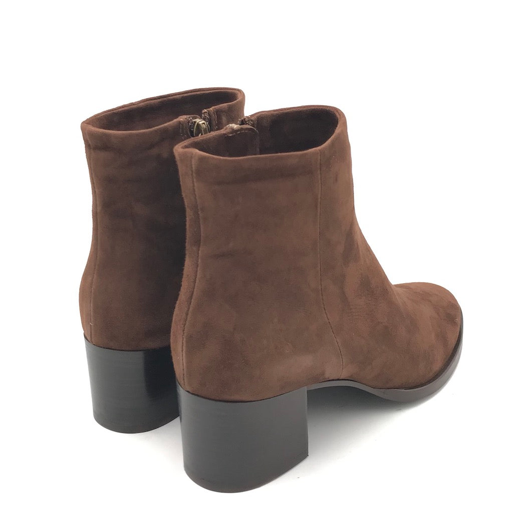 Zulian Calzature Tronchetto classico camoscio marrone Saldi Di Fabbrica