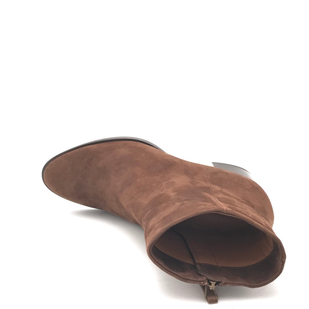 Zulian Calzature Tronchetto classico camoscio marrone Saldi Di Fabbrica