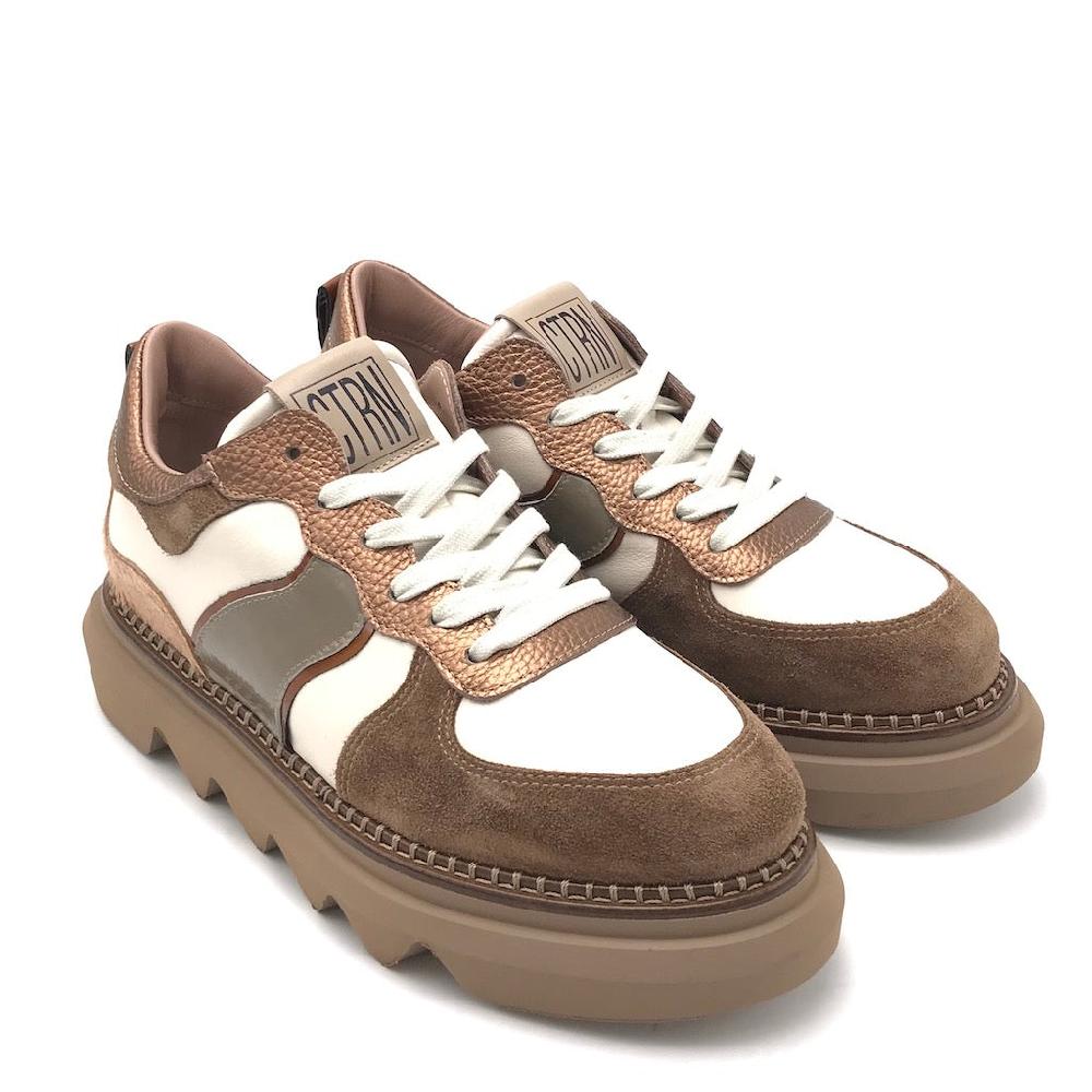 Zulian Calzature Sneakers in crosta castagna Vendite Flash