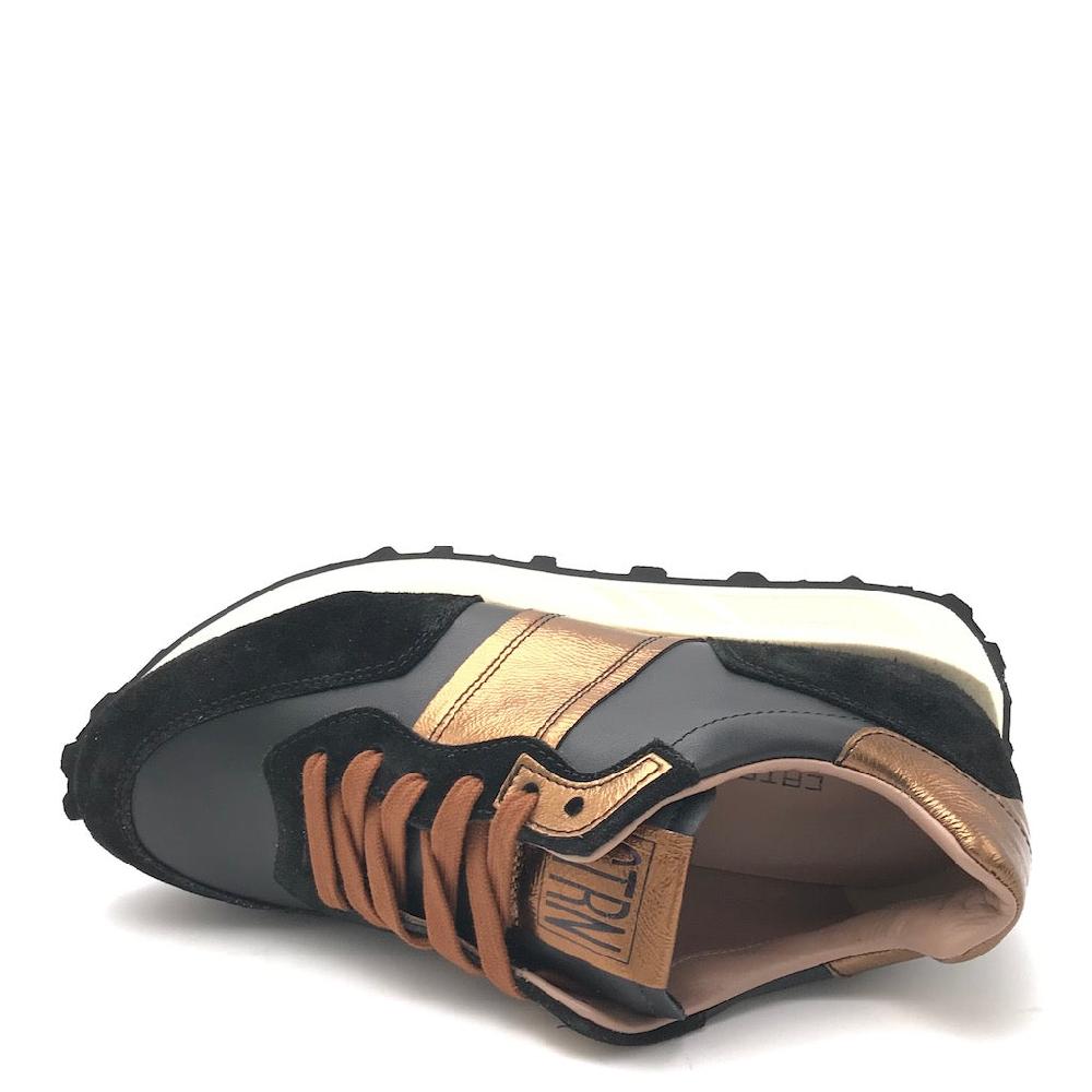 Zulian Calzature Sneakers running nero-bronzo Negozio