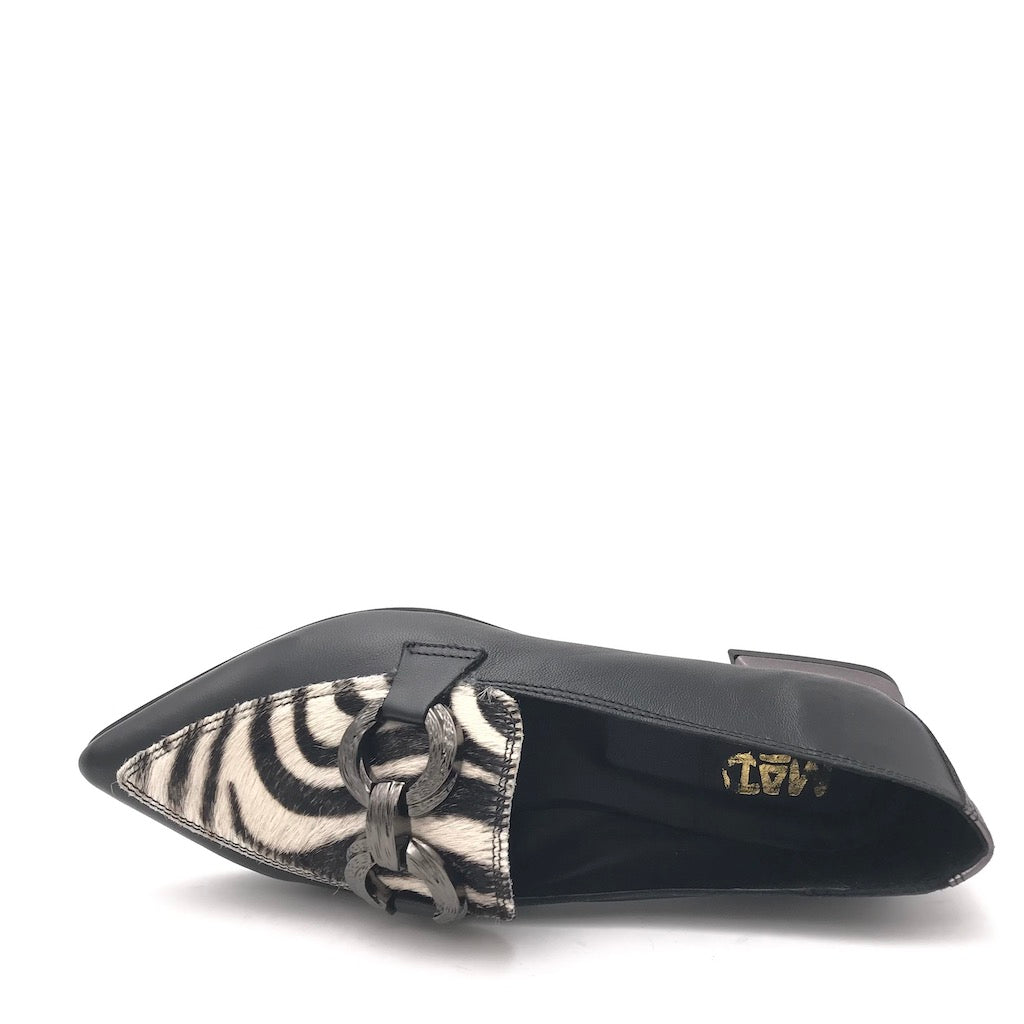 Zulian Calzature Mocassino zebra pelle nera 2025