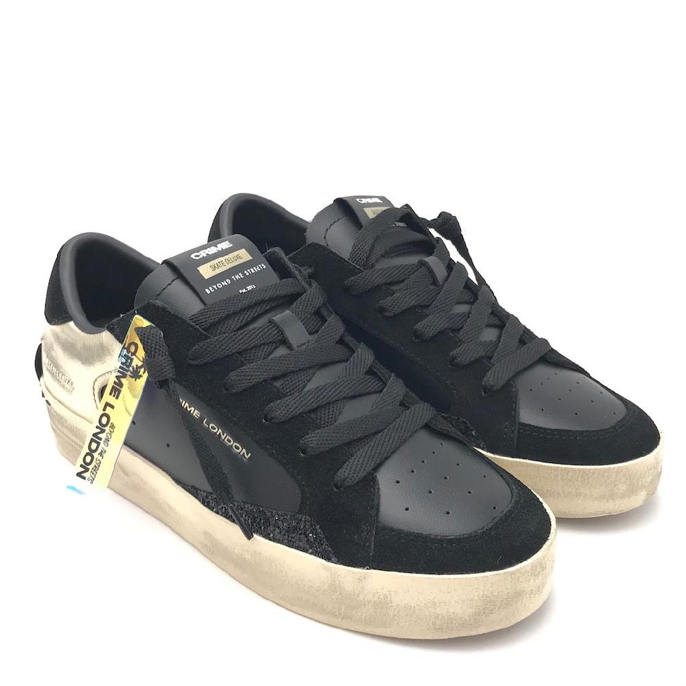 Zulian Calzature Sneakers SK8 Delux nera-oro Italy