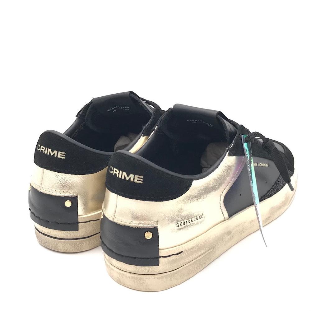Zulian Calzature Sneakers SK8 Delux nera-oro Italy