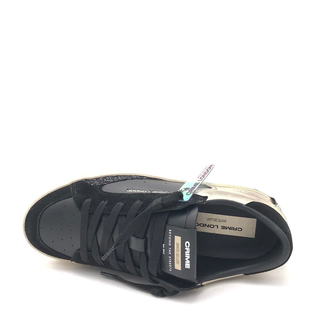 Zulian Calzature Sneakers SK8 Delux nera-oro Italy