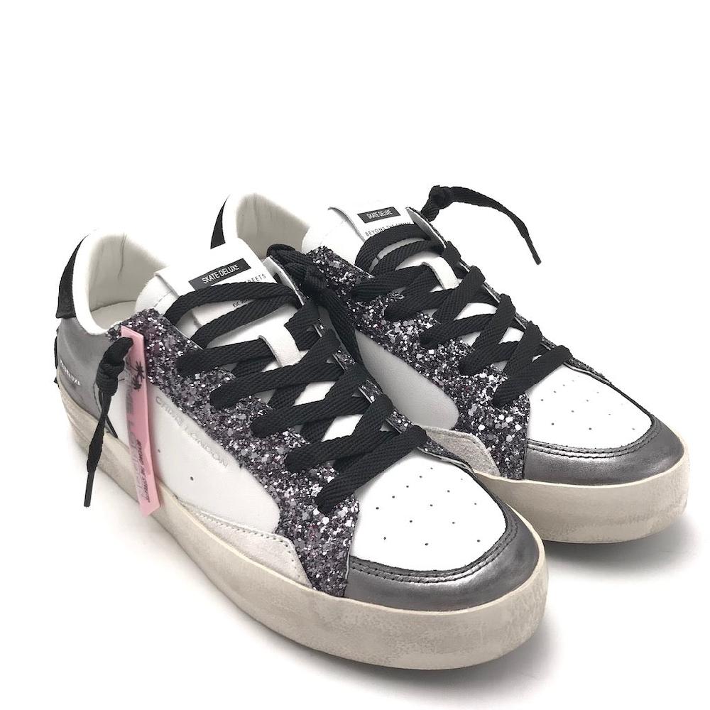 Zulian Calzature Sneakers SK8 Delux bianca-antracite Italia