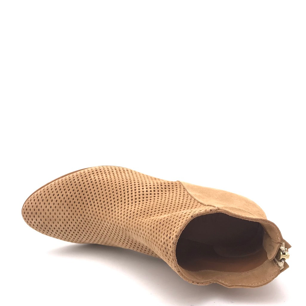 Zulian Calzature Tronchetto forato in crosta beige Soddisfazione Garantita