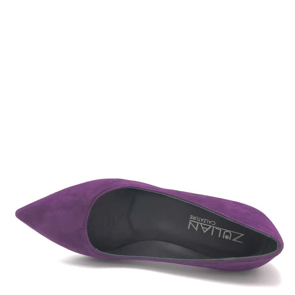 Zulian Calzature Decolletè Lory in camoscio viola Novità