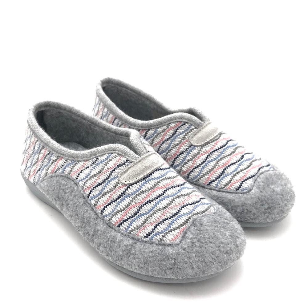 Zulian Calzature Pantofola Reca grigio Saldi Di Fabbrica