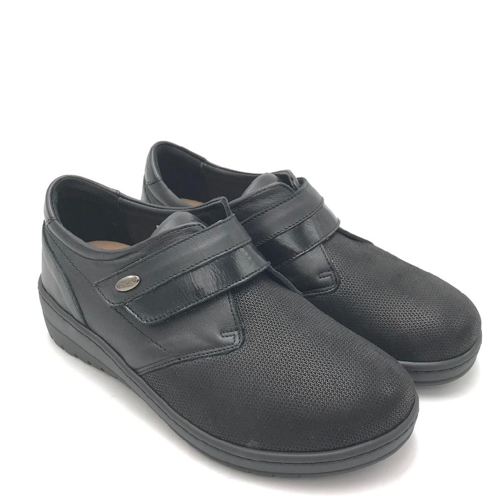Zulian Calzature Scarpa Nile velcro nera Nuovo