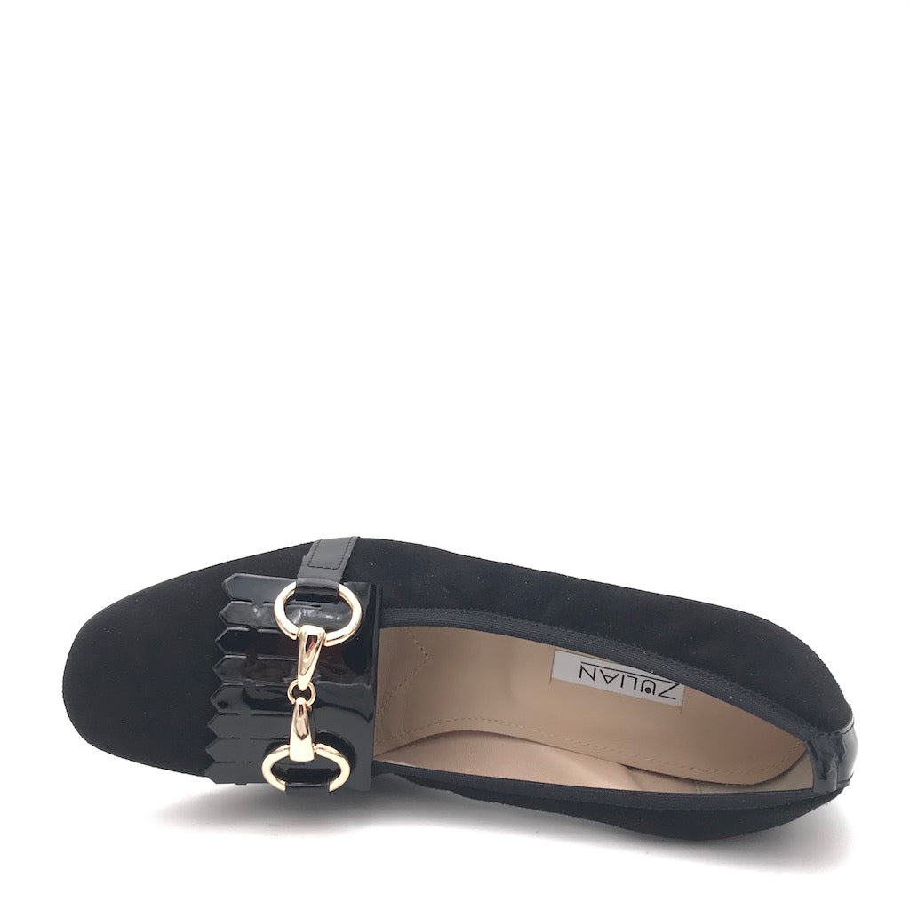 Zulian Calzature Scarpa in camoscio nero Prezzo Ridotto