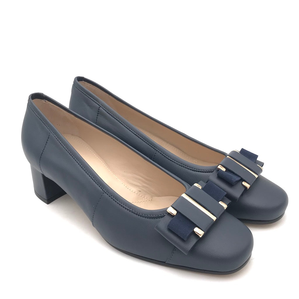 Zulian Calzature Ballerina in pelle blu Outlet