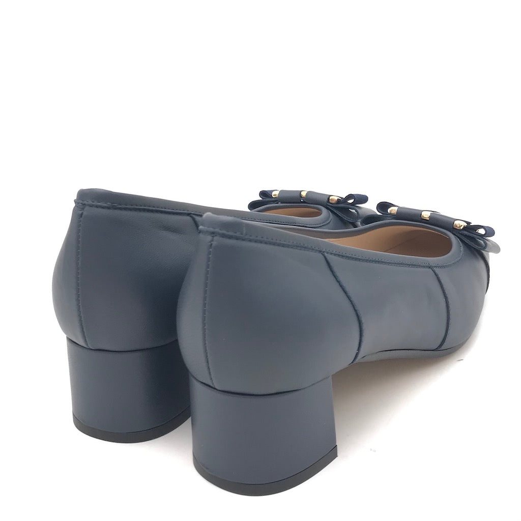 Zulian Calzature Ballerina in pelle blu Outlet