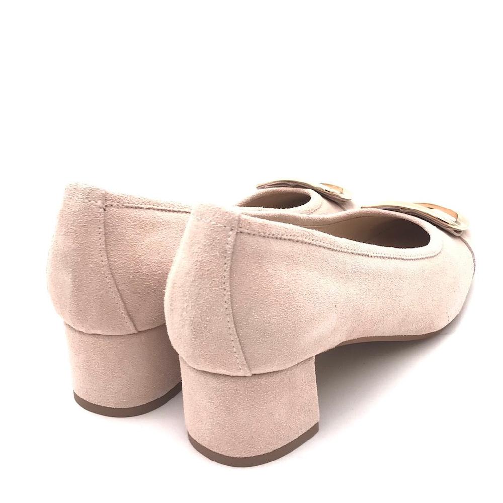 Zulian Calzature Ballerina in camoscio pesca In Vendita