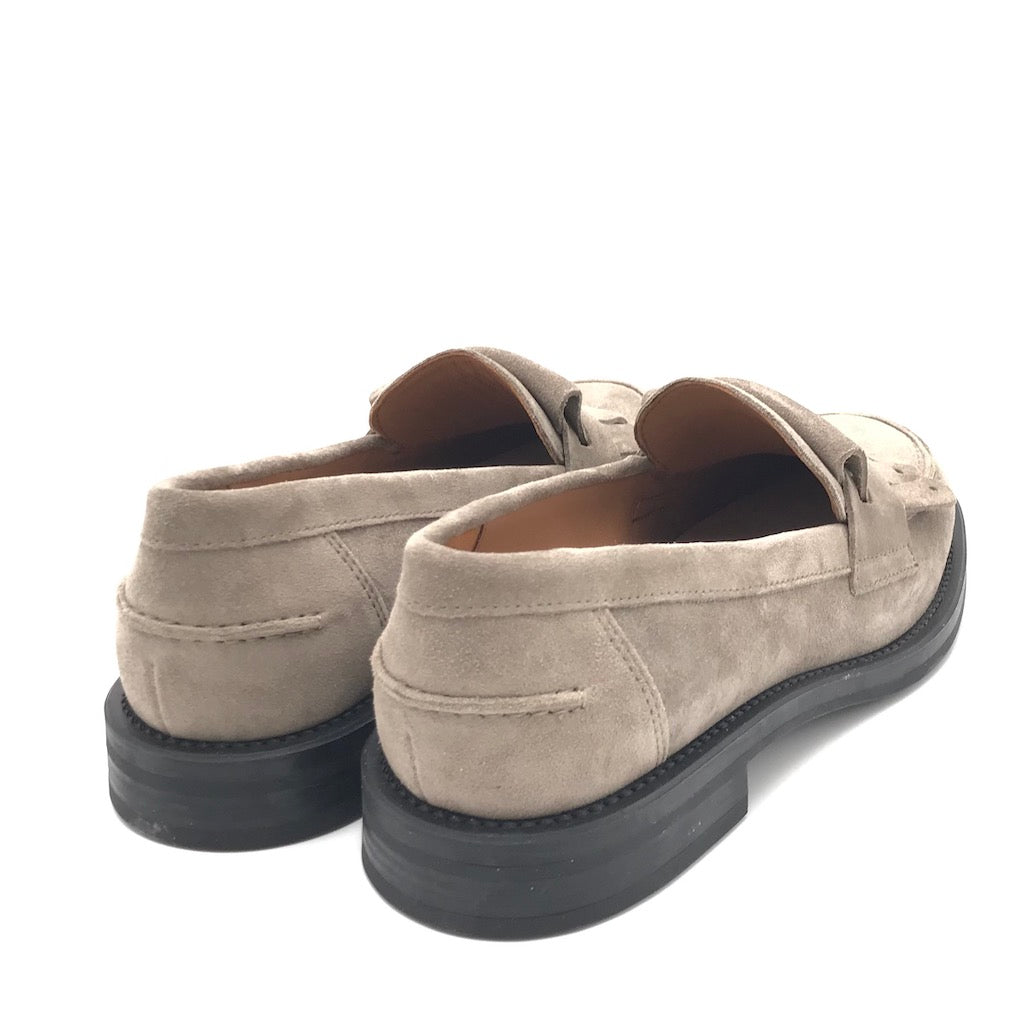Zulian Calzature Mocassino frangia in crosta sand Nuovo