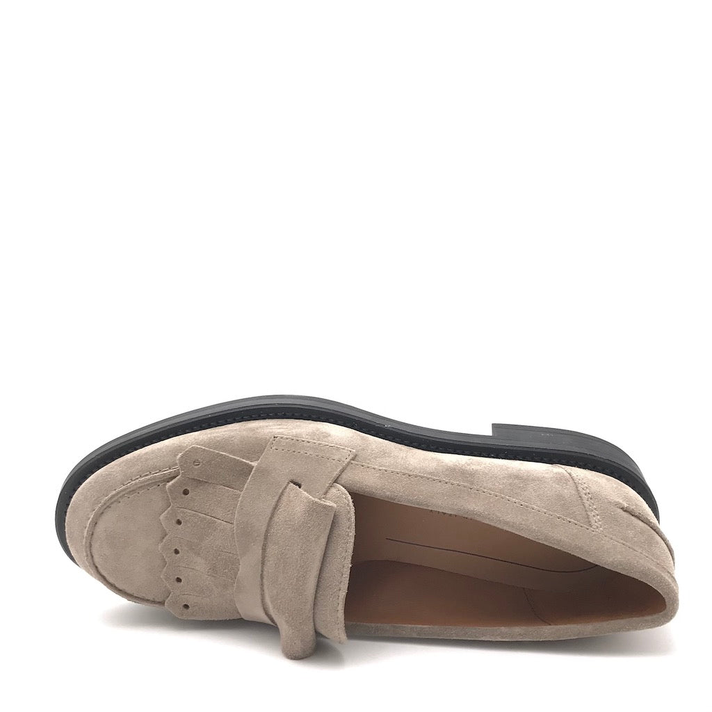 Zulian Calzature Mocassino frangia in crosta sand Nuovo
