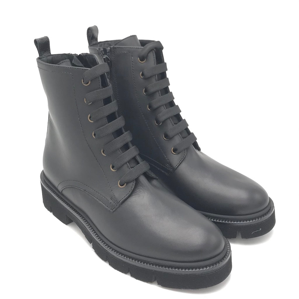 Zulian Calzature Anfibio in vitello nero Affare Del Giorno