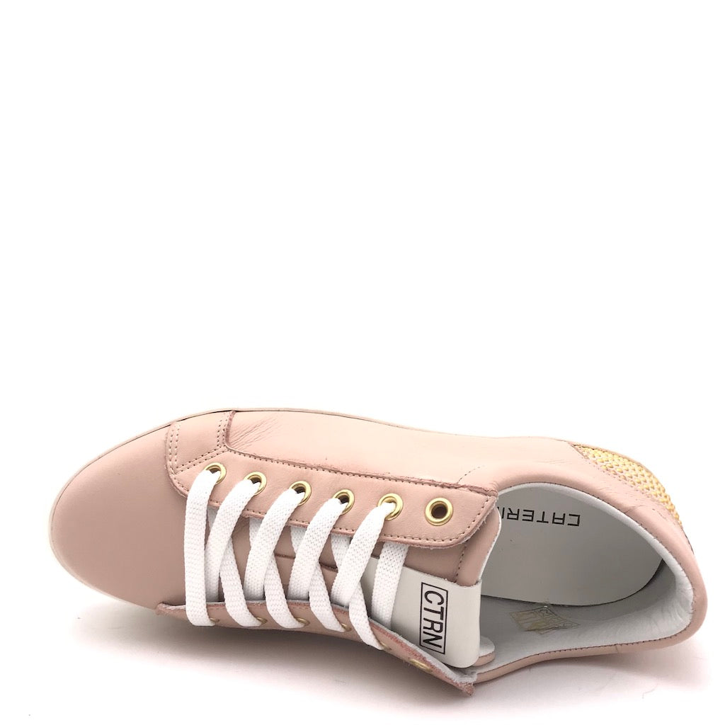 Zulian Calzature Sneakers in pelle rosa cipria Sconto