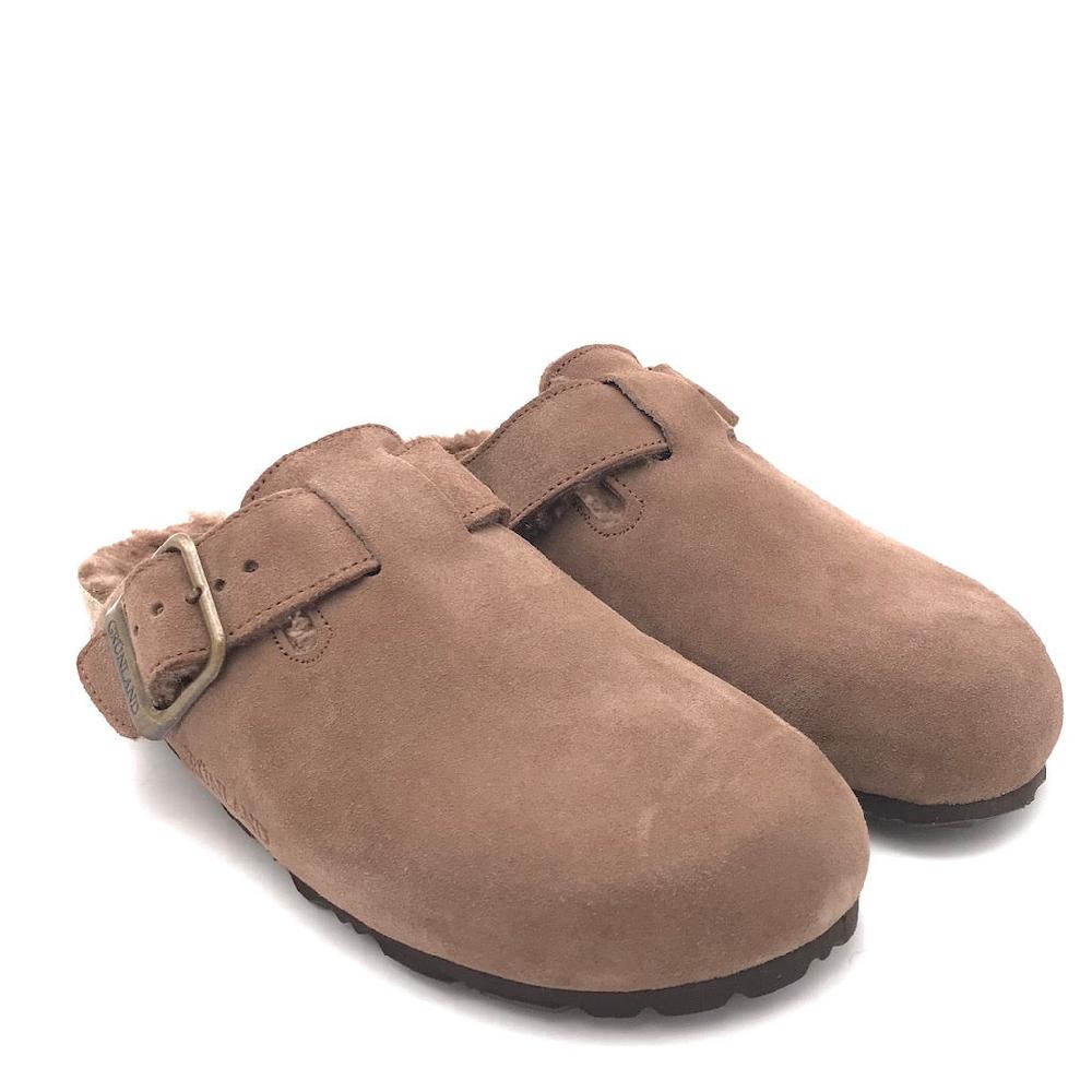 Zulian Calzature Ciabatta Sara shearling tortora Outlet