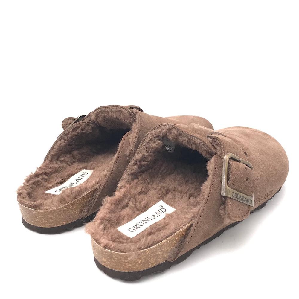 Zulian Calzature Ciabatta Sara shearling tortora Outlet