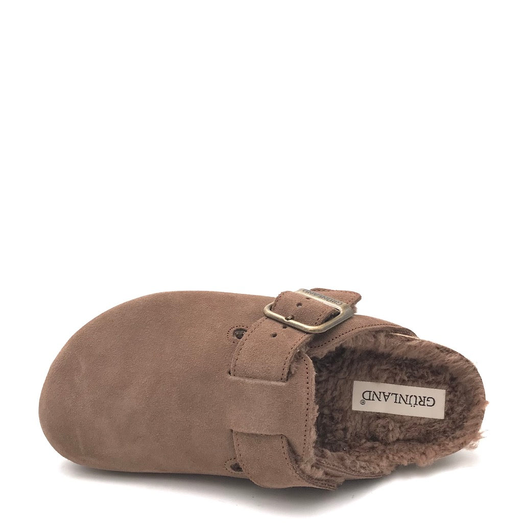 Zulian Calzature Ciabatta Sara shearling tortora Outlet