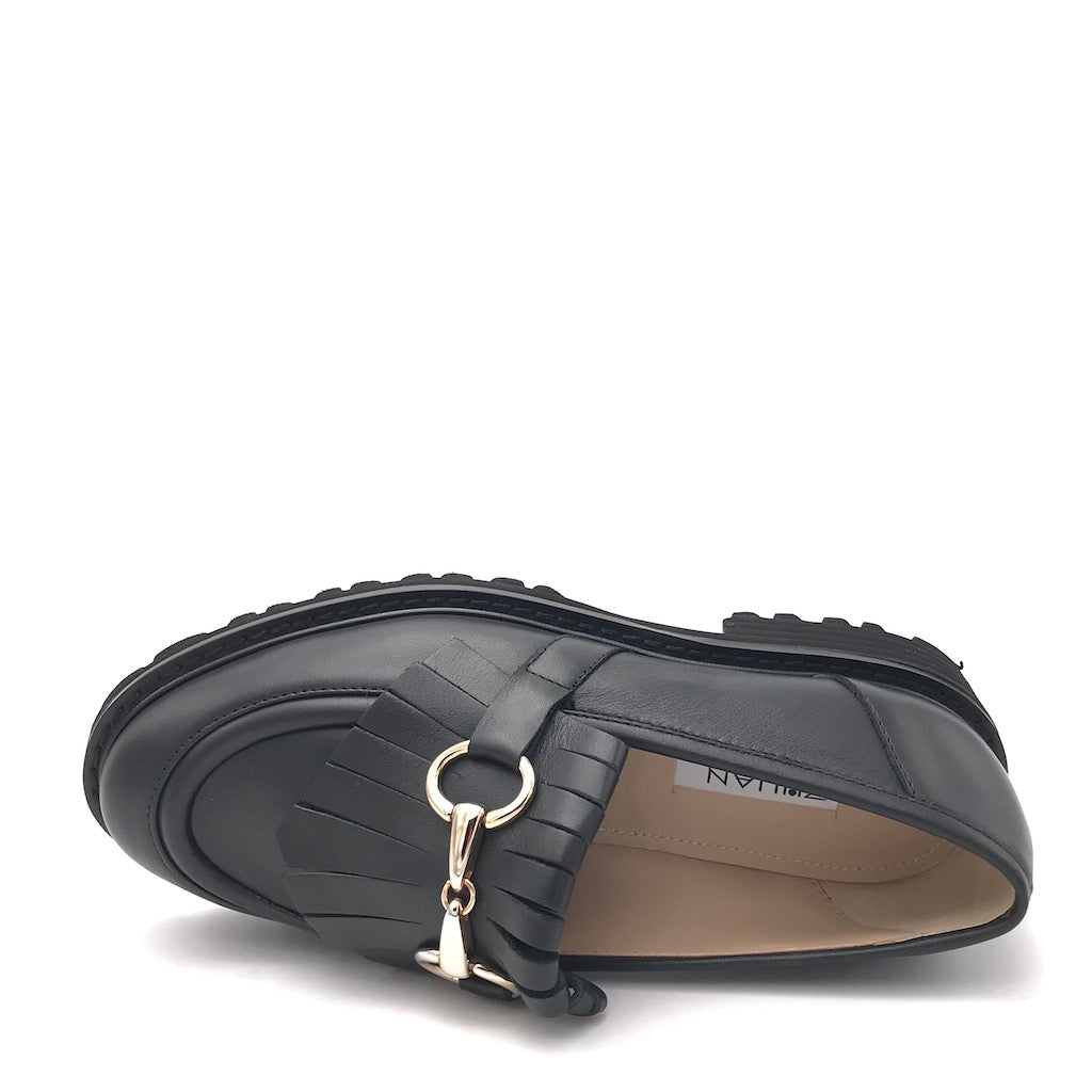 Zulian Calzature Mocassino Lina frangia nero Saldi