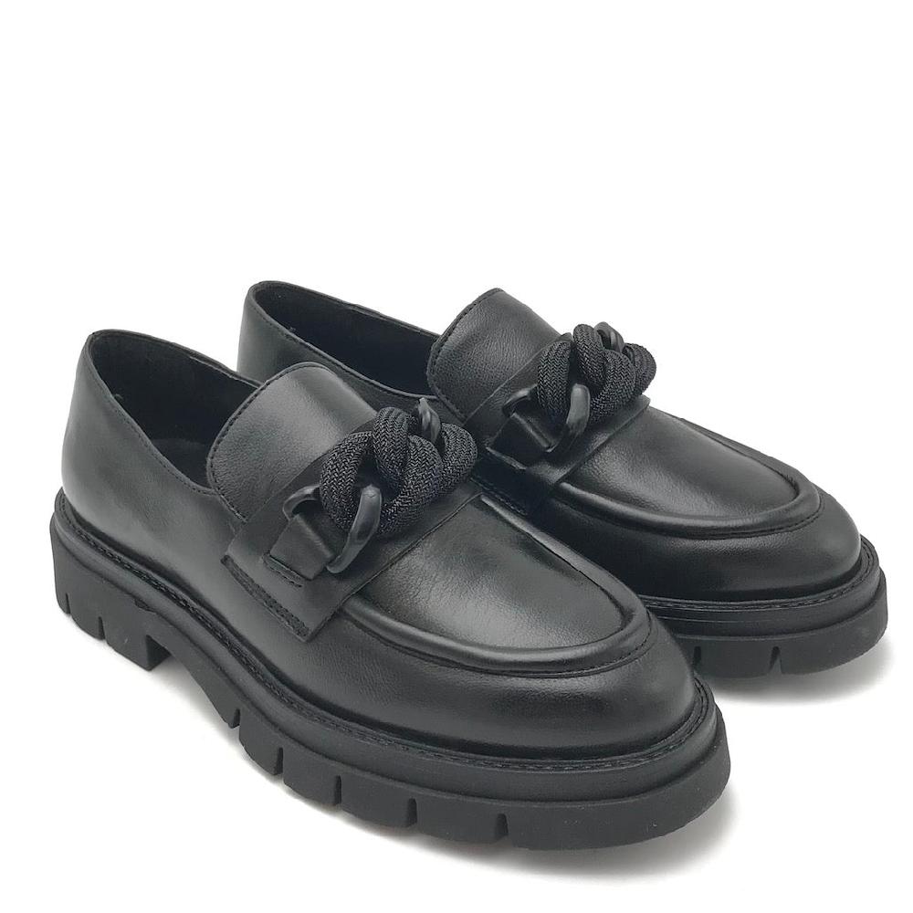 Zulian Calzature Mocassino Taylor catena nero Moda