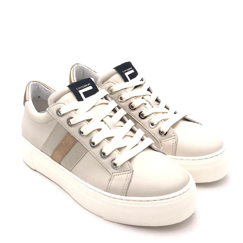 Zulian Calzature Sneakers in pelle beige Negozio online di fabbrica