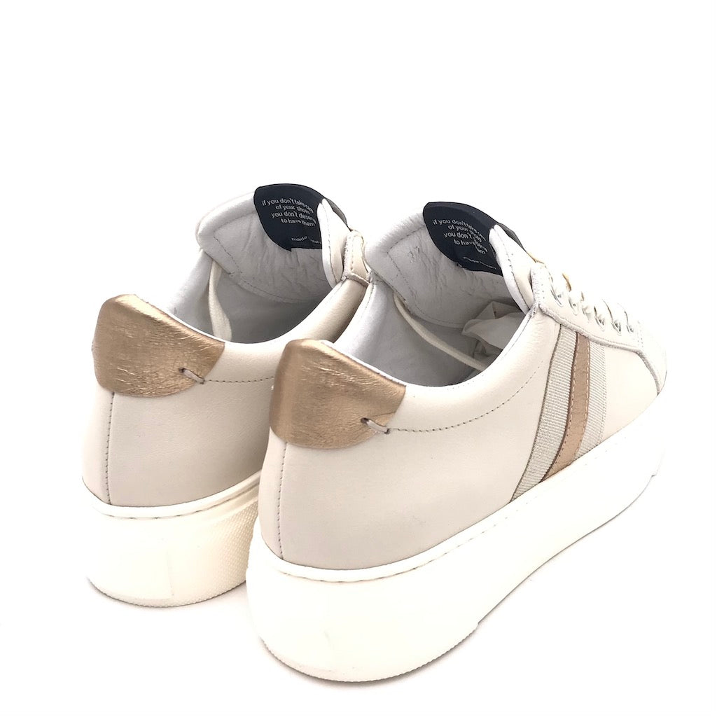 Zulian Calzature Sneakers in pelle beige Negozio online di fabbrica
