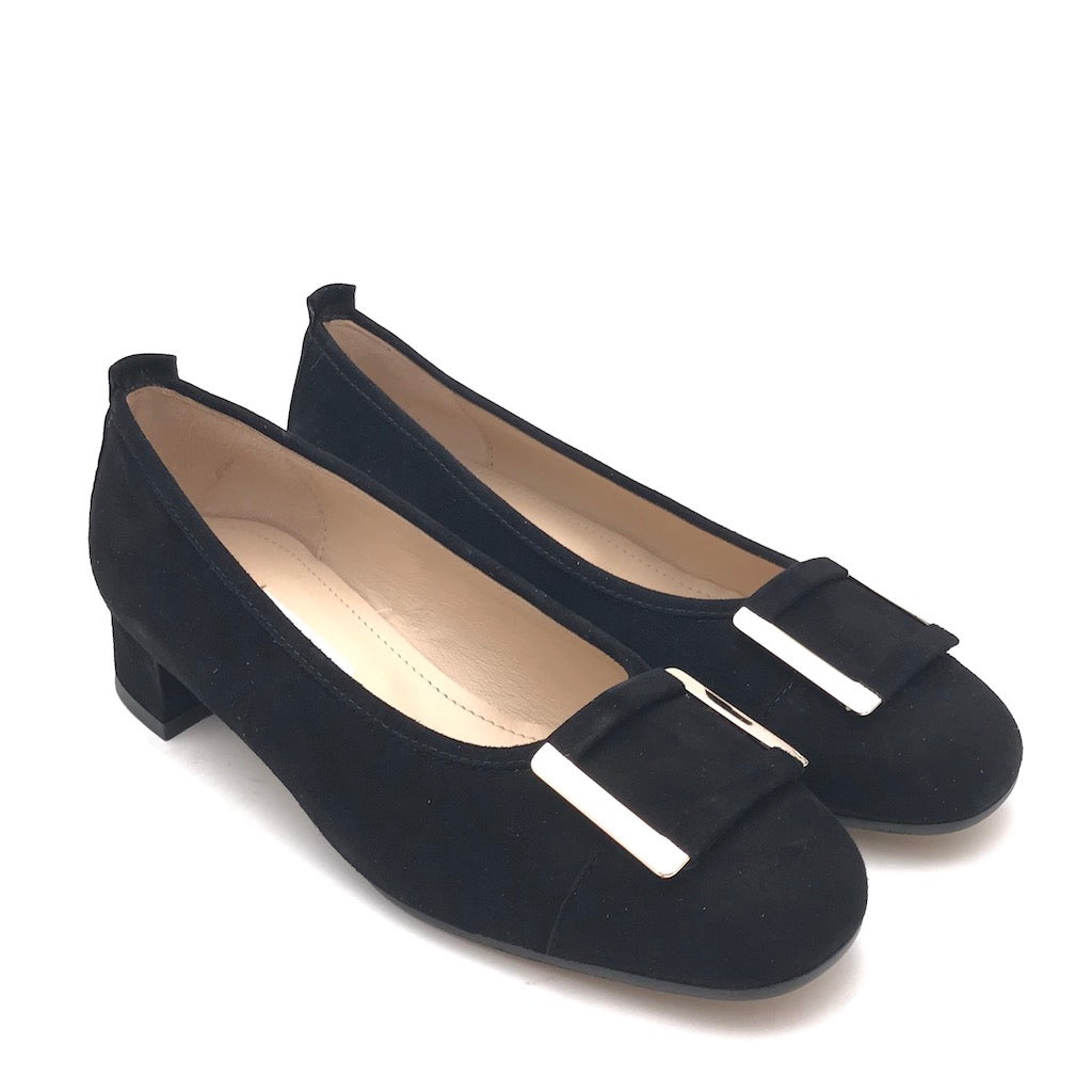 Zulian Calzature Ballerina in camoscio nero Grande vendita