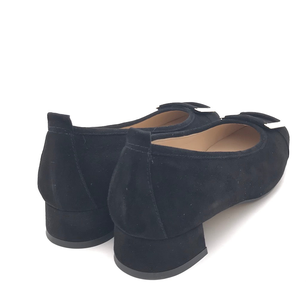 Zulian Calzature Ballerina in camoscio nero Grande vendita