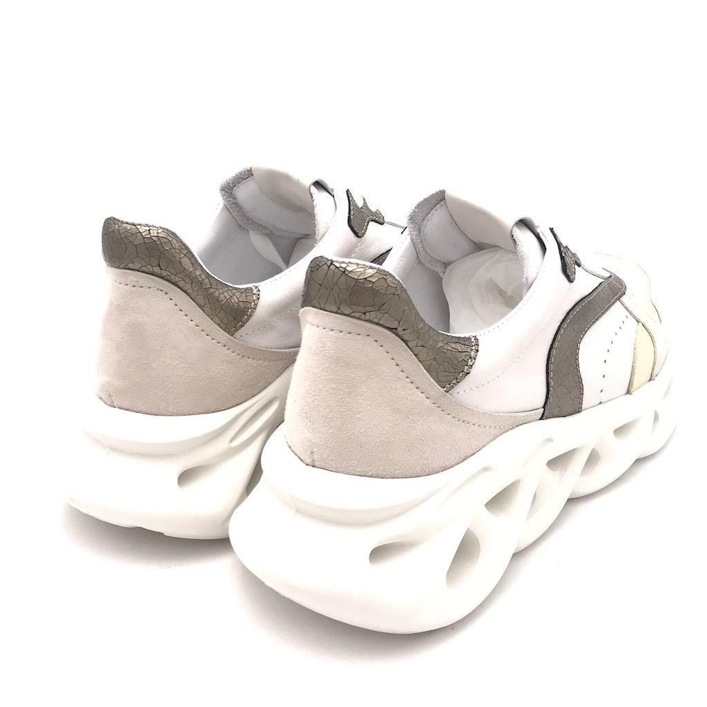 Zulian Calzature Sneakers running cocco-bianco Fornitura limitata